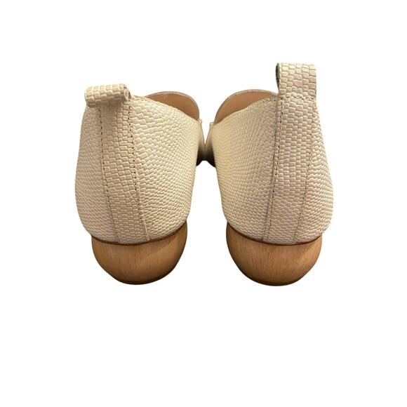 Jeffrey Campbell Viona Lizard Embossed Loafers Pointed Toe Sculpted Boho Heel 6 - Picture 8 of 10